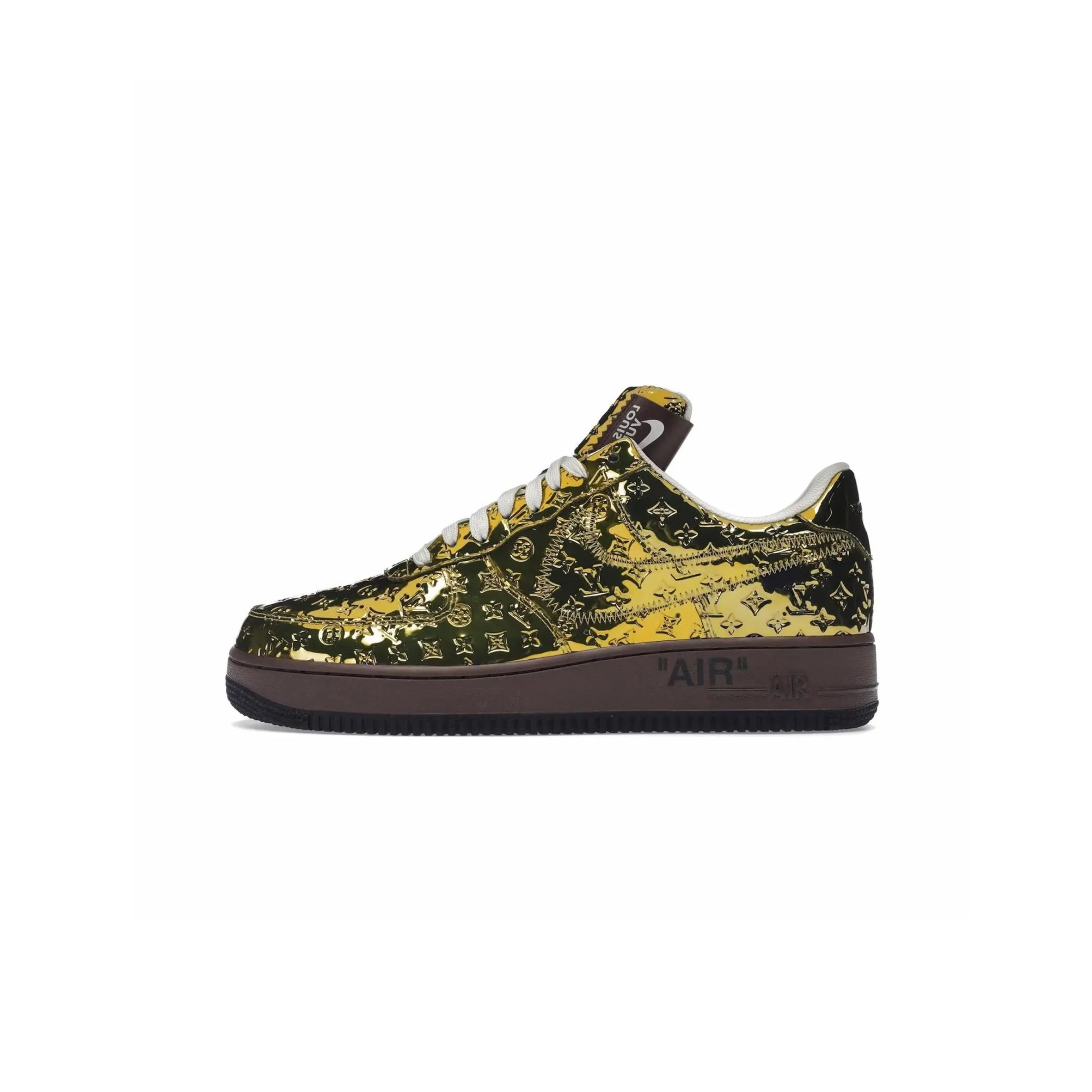 NIKE LOUIS VUITTON AIR FORCE 1 LOW BY VIRGIL ABLOH METALLIC GOLD 1A9VG3